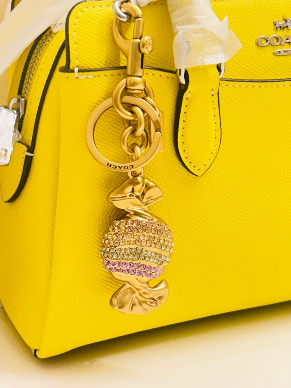 Coach Swarovski Crystals Candy Charm Keychain/ Bag Charm